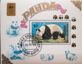 BC489, Mongolia 1989, colita fauna, panda, Stampilat