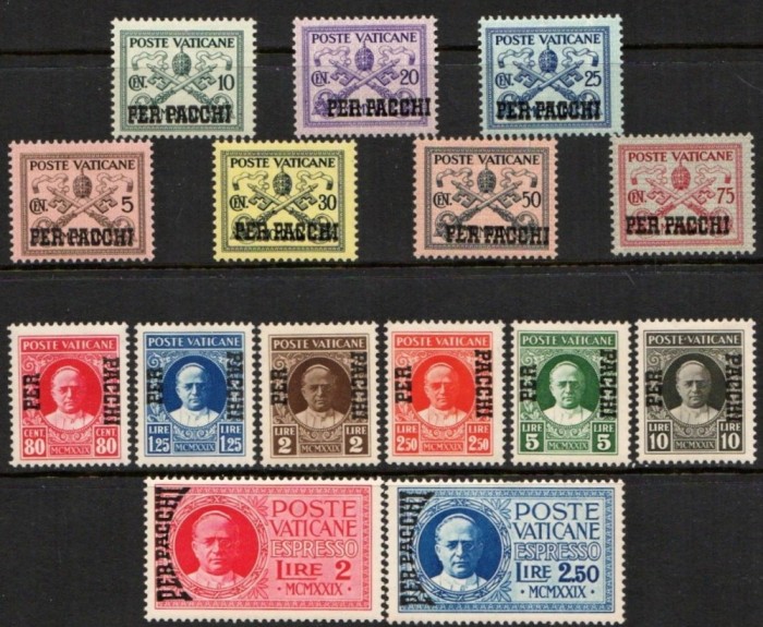 Vatican 1931 - Colete postale, serie neuzata