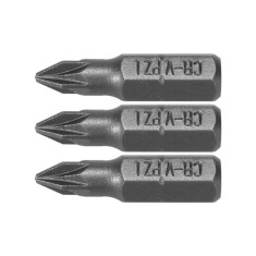 Set 3 biti 1/4 PZ 1x25mm Sthor 65470
