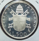 (A367) MONEDA DIN ARGINT VATICAN - 500 LIRE 1979, INCEPUTUL PONTIFICATIEI, PROOF, Europa