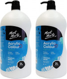 Mt Marte Discovery School Acrylic, alb titan, 1/2 galon (2 litri). Ideal pentru