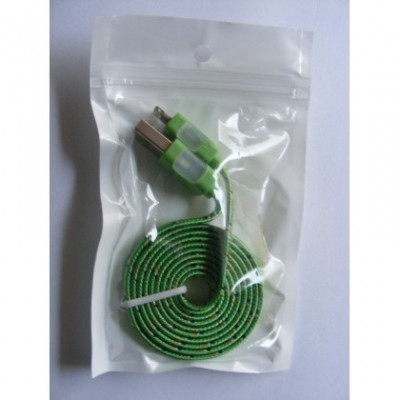 Cablu de date Snur Apple iPhone 5 cu LED Verde foto
