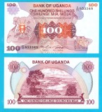 Uganda (p#19) 100 Shillings 1982 UNC 'Cocor' serie: 853348; (ROG CITITI DETALIILE!)