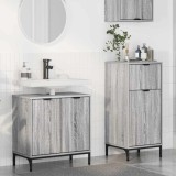 Cumpara ieftin Set de mobilier pentru baie 2 buc. Gri Sonoma