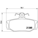 Placute frana Volvo 850 Estate (855) 04.92-10.97, S70 (874) 11.96-11.00, S90 I (964) 11.96-12.98, V70 I (875 876) 12.95-12.00, V90 I Estate (965) 11.