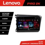 Navigatie Honda Civic 2012-2015 Lenovo Kit-132 8 core QLED 2K 4+64 360 Android Waze USB Navigatie Internet Youtube Radio CarStore Technology