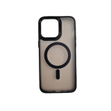 Cumpara ieftin Husa spate hard MagSafe cu rama camera metalica pentru iPhone 15 Pro Max Negru, Contakt