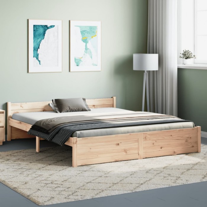 Gossi cadru de pat king size, 150x200 cm, lemn masiv