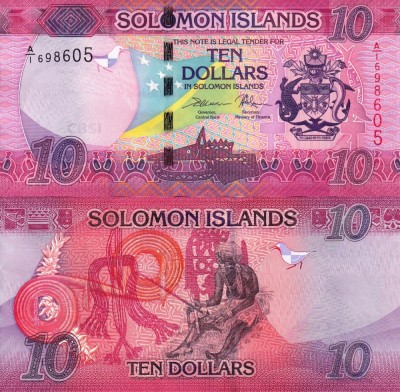 INSULELE SOLOMON 10 dollars 2017 UNC!!! foto