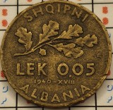 Albania 0.05 leke 1940 - km 27 - A007, Europa