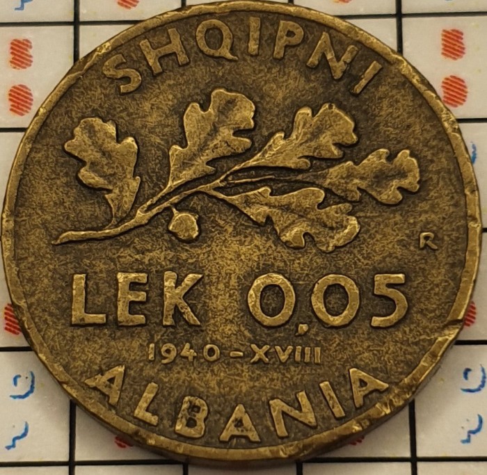 Albania 0.05 leke 1940 - km 27 - A007