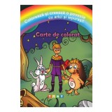 Coloreaza si creeaza o poveste cu arici si iepurasi! Carte de colorat