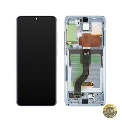 Display cu Touchscreen Samsung Galaxy S20+ 5G G986 / S20+ G985 cu Rama Bleu (Cloud Blue) Service Pack GH82-31441D foto