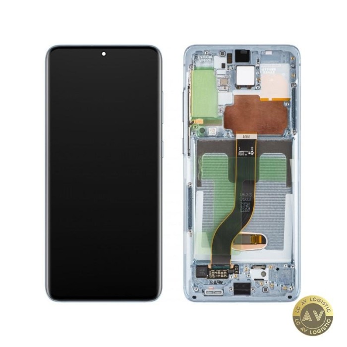 Display cu Touchscreen Samsung Galaxy S20+ 5G G986 / S20+ G985 cu Rama Bleu (Cloud Blue) Service Pack GH82-31441D