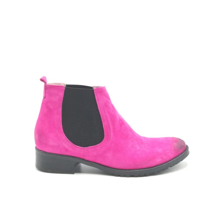 Ghete din piele intoarsa Sunny fucsia vintage