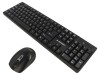 Kit Birou Wireless Gembird KBS-01, Tastatura Mouse Optic, USB A, US Layout, Negru