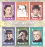 STELE ALE SCENEI SI ECRANULUI,BLOC,2017,Lp.2175a, MNH ** ROMANIA., Actori, Nestampilat