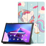 Husa tableta compatibila samsung galaxy tab a8 10.5 2021, foldpro cu microfibra, auto sleep/wake, unicorn