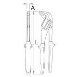 Unior 449/1PYTHON - Cleste reglabil cu articulatie intrepatrunsa 240 mm