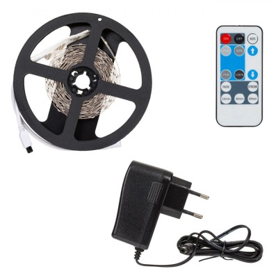 Bandă Strip Light Autocolantă LED 4000K 12V, 3m, Telecomandă Inclusă foto