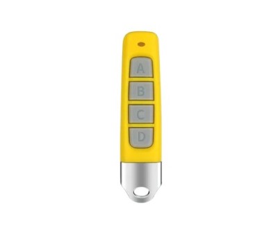 Telecomanda universala programabila 4 butoane ABCD, galben, TX433-Y 433MHz foto