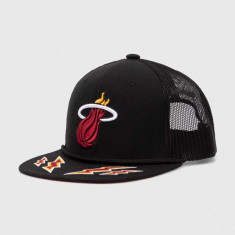 Mitchell&Ness sapca NBA MIAMI HEAT culoarea negru, cu imprimeu