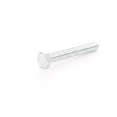 Surub cu cap hexagonal, filetat complet, otel, zincat alb, M8 x 20 mm foto