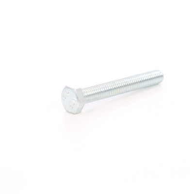 Surub cu cap hexagonal, filetat complet, otel, zincat alb, M6 x 45 mm foto