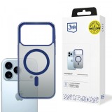 Husa MagSafe pentru Apple iPhone 17 Pro Max, 3MK, Frosty MagCase, Bleu
