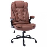 vidaXL Scaun de birou, maro deschis, piele &icirc;ntoarsă ecologică 20576