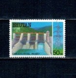 Bhutan 1988 - Baraj hidroelectric, Chhukha Hydroelectric Power Plant, neuzat