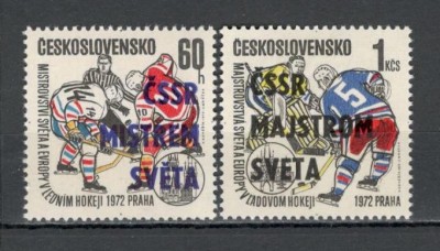 Cehoslovacia.1972 Campioana mondiala la hochei pe gheata-supr. XC.492 foto