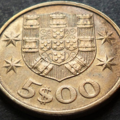 Moneda 5 ESCUDOS - PORTUGALIA, anul 1982 * cod 5385