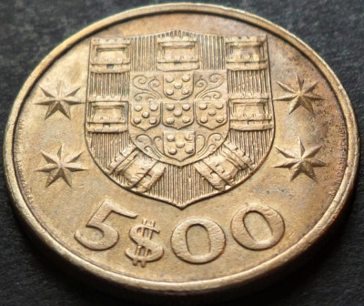 Moneda 5 ESCUDOS - PORTUGALIA, anul 1982 * cod 5385 foto