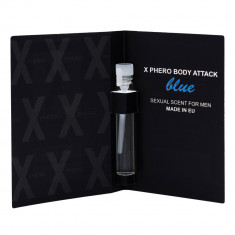 Parfum pentru bărbați pentru a atrage femeile X-Phero Body Attack Blue pentru bărbați, 1 ml