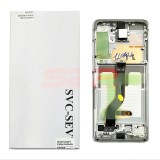 LCD+Touchscreen cu Rama Samsung Galaxy S20+ / S20 Plus 5G / G986 WHITE original