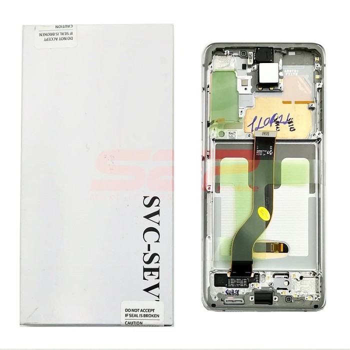 LCD+Touchscreen cu Rama Samsung Galaxy S20+ / S20 Plus 5G / G986 WHITE original