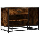 Cumpara ieftin Banca de pantofi din stejar afumat lemn de prelucrare si metal