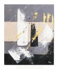 Tablou abstract pictat manual, Compozitie abstracta 4, 60x50cm ulei pe panza in relief efect 3D, gata de agatat pe perete
