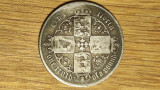 Anglia Marea Britanie -moneda rara argint 925 - 1 florin 1868 - Victoria tanara