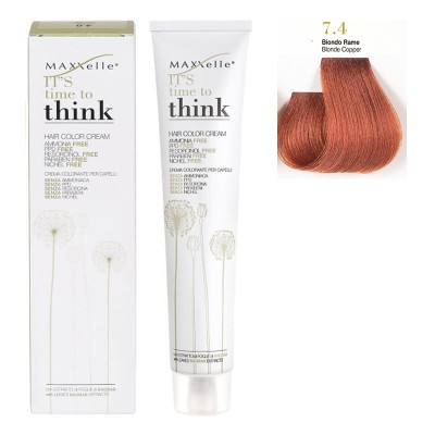 Blond cupru 7.4 Vopsea fara Amoniac cu ulei de argan Think Maxxelle - 100 ML foto