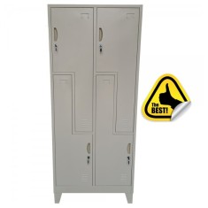 Vestiar metalic Premium cu picioare 4 usi Z (2x2) 800x500x1920 mm (LxlxH), Neasamblat, PLUS