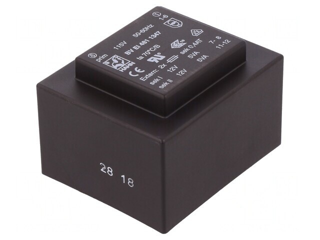 Transformator &Icirc;ncapsulat 10VA 115VAC 12V PCB