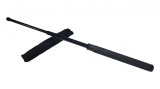 Baston telescopic din otel, negru, 60 cm, 3 sectiuni, husa cadou