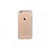 Husa iPhone 6 Plus Devia Silicon Glitter Soft Champagne Gold (margini electroplacate)