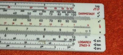 RIGLA CALCUL VINTAGE LOGAREX 27403 GERMANY lungime 30 cm model deosebit foto