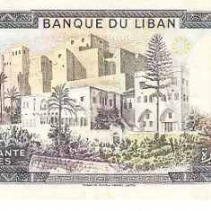 M1 - Bancnota foarte veche - Liban - 50 livres