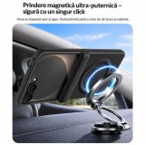 Husa pentru Samsung Galaxy Z Flip8, Magnetica, Textura Piele Ecologica, Negru