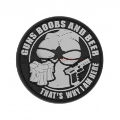 PATCH CAUCIUC - GUNS BOOBS AND BEER - COLOR