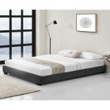 Corium&reg; Pat tapitat modern imitatie piele Berlin, 214 x 146 x 20,5 cm, MDF/imitatie piele, negru, pentru 2 persoane HausGarden Leisure, [Corium]